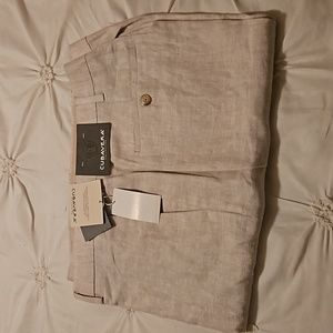 Natural linen men pants size 38×32 color natural color light tan